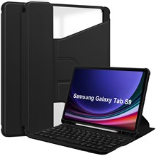 适用Samsung tab S9FE蓝牙键盘保护套 三星S9PLUS 360°旋转皮套