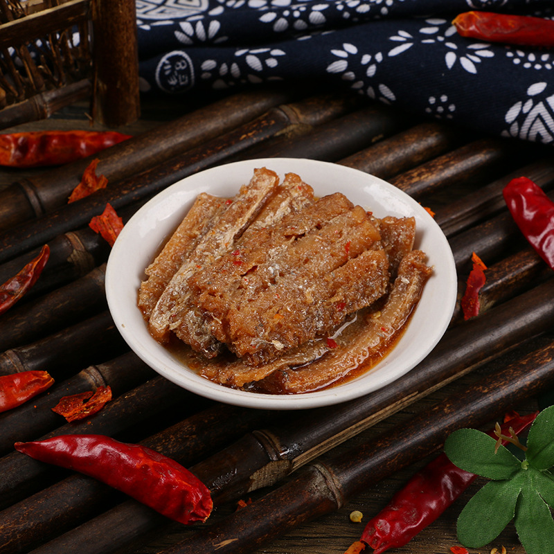 休闲零食香辣带鱼罐头 拌饭开盖即食海鲜罐头 香辣带鱼速食罐头