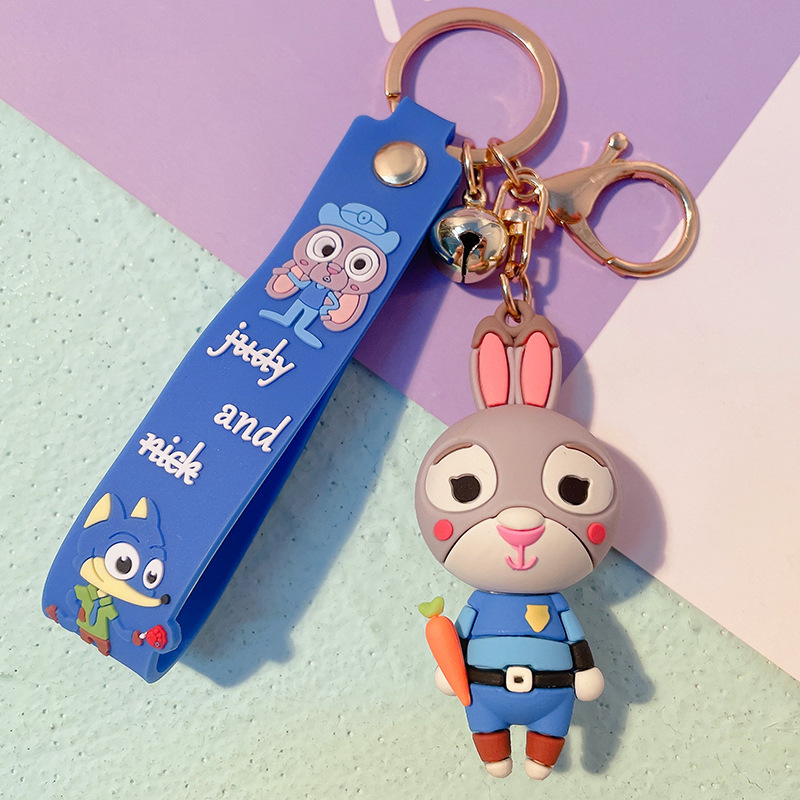 Zootopia Cartoon Anime Fox Nick Keychain Pendant Car Key Chain Lovely Bag Wholesale