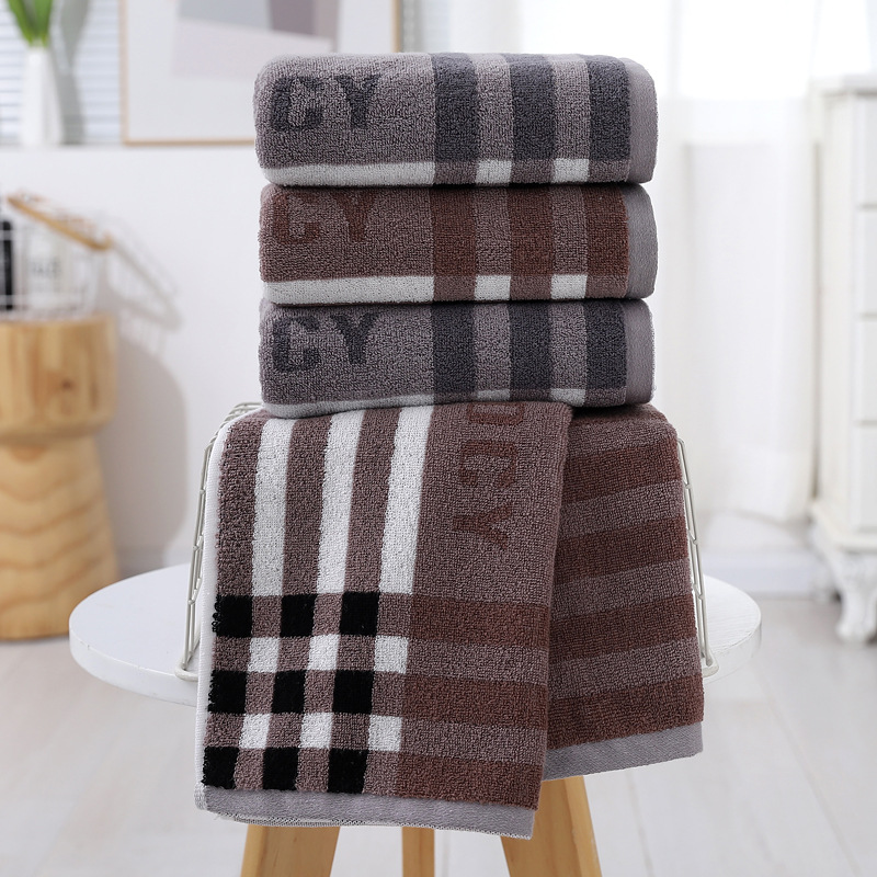 Men's Thickening Towel 125G Double-Sided 32-Strand Cotton Adult Towel Household Wipes Face Towel Lint-Free Factory Wholesale