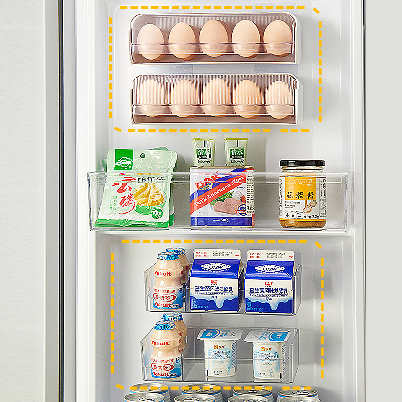 鸡蛋收纳盒冰箱用食品级抽屉式装放鸭蛋创意可爱双层厨房整理保鲜