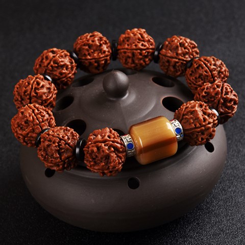 尼泊尔文玩佛珠大金刚菩提手串原籽男士珠子心若菩提子五六瓣