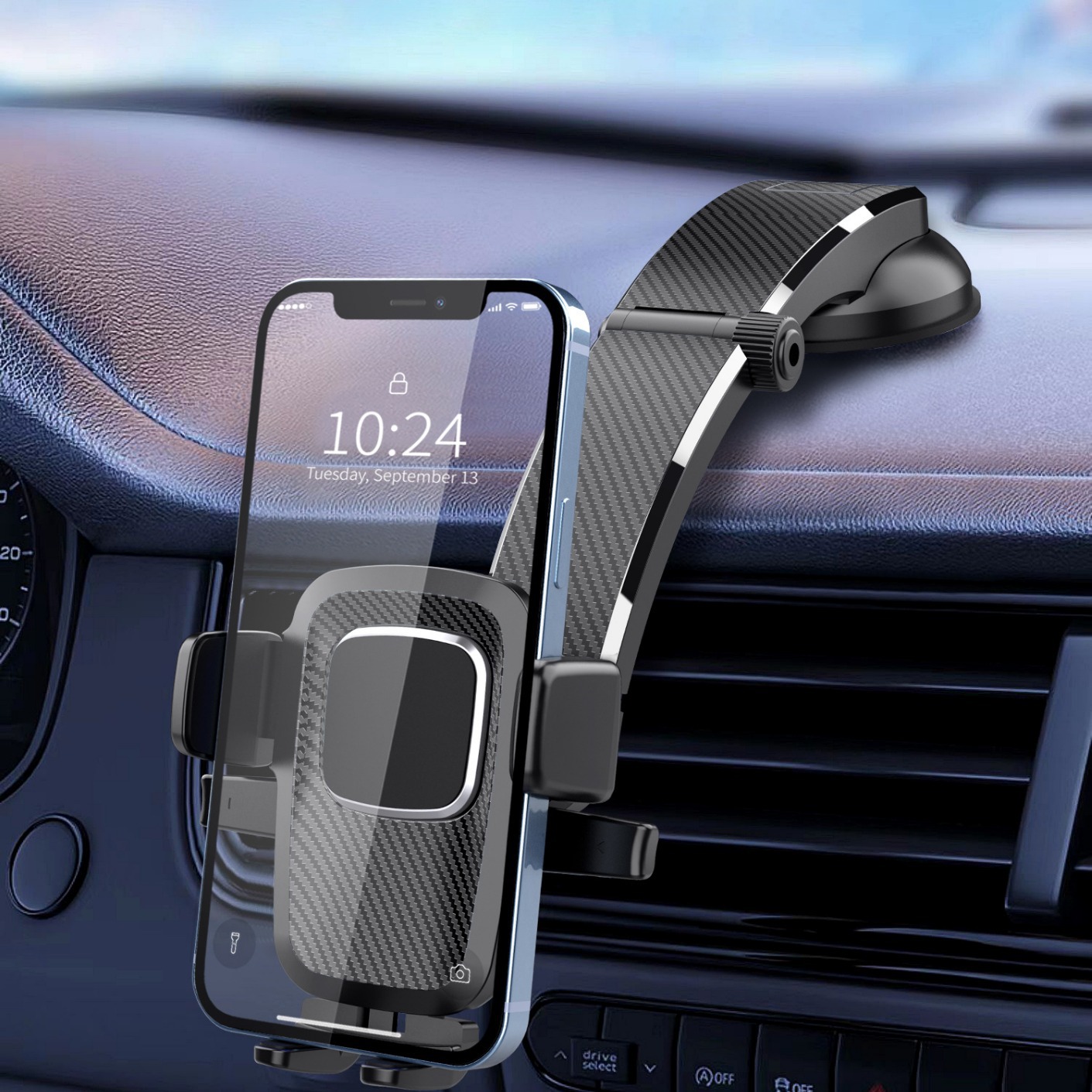 车载手机支架吸盘式汽车仪表台导航手机支撑架车内弧面固定手机架