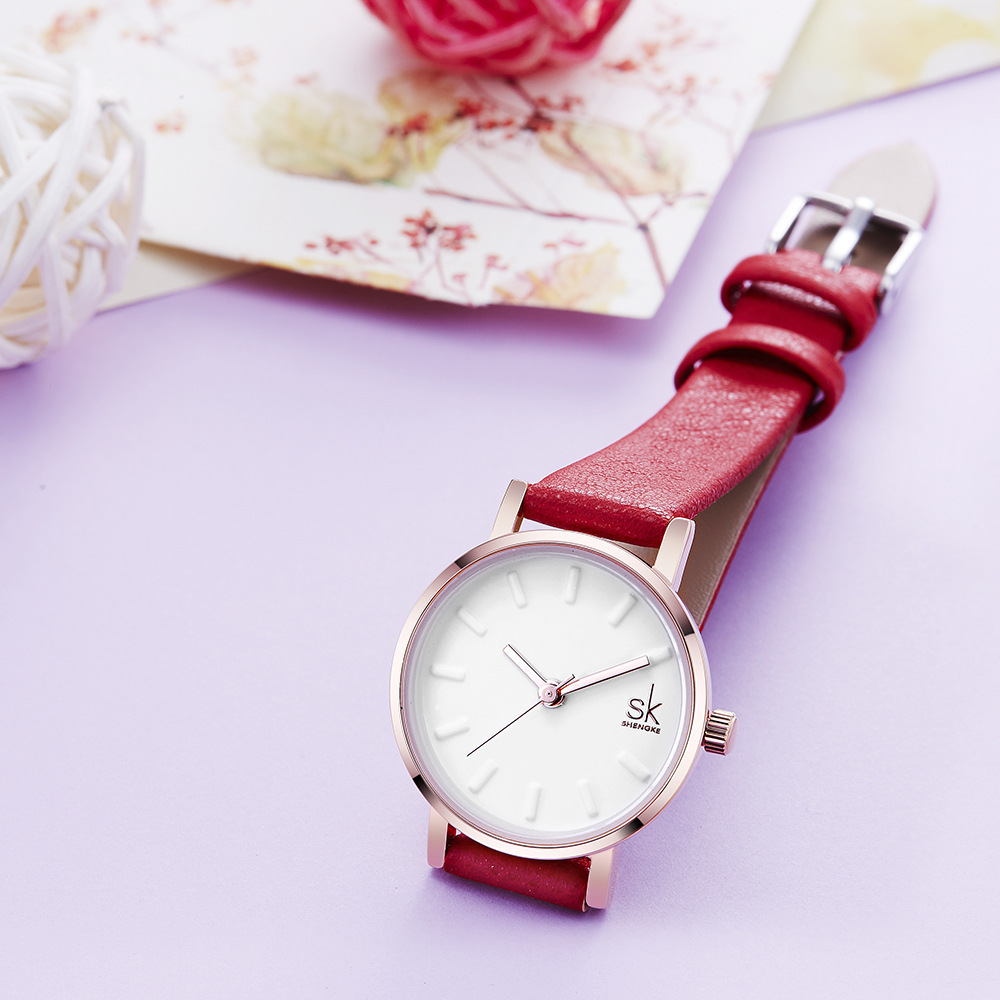 胜刻sk新款学生女士手表小表盘时尚小清新时尚简约水石英表-阿里巴巴