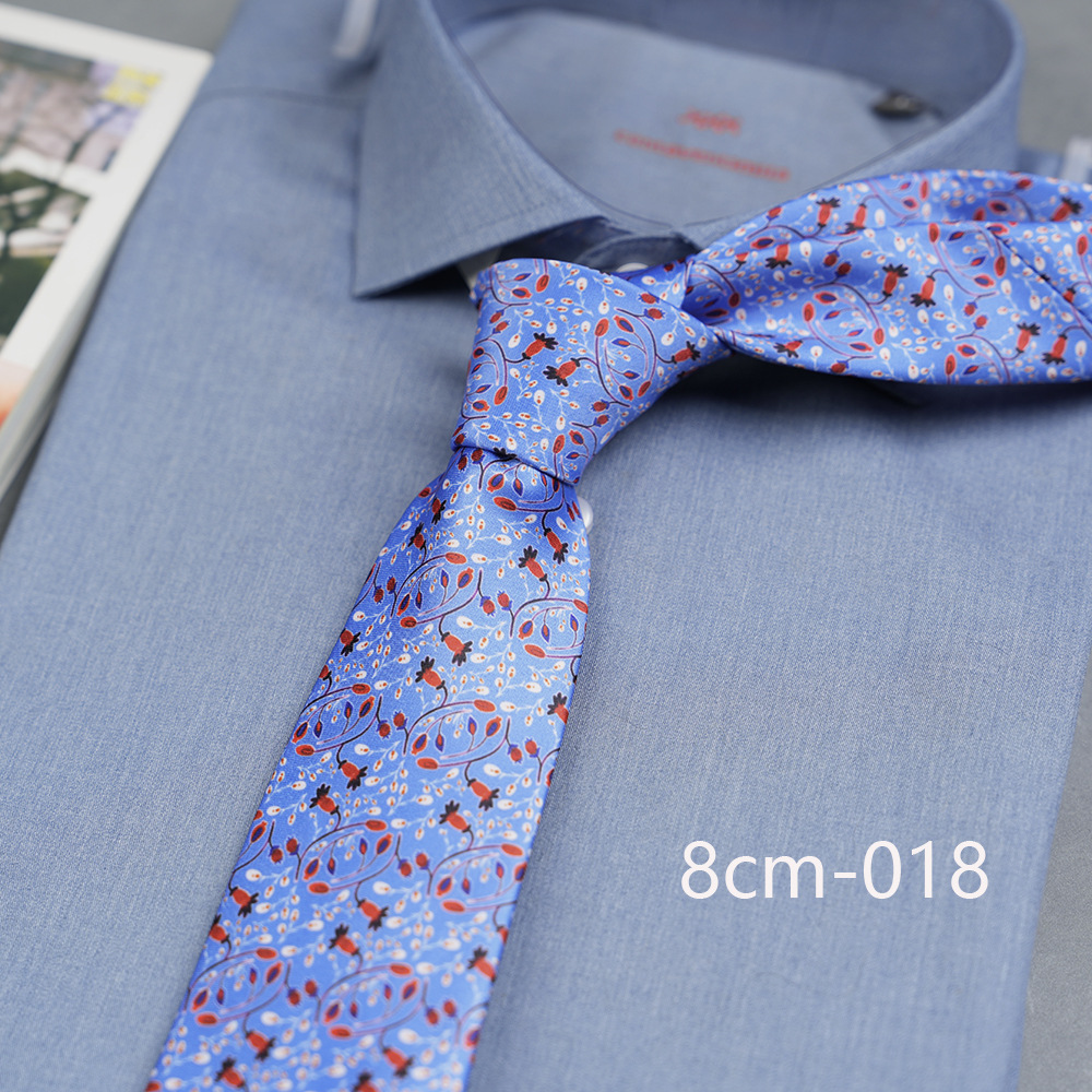 Men's Wide Version 8cm Printed Hand Tie Floral European and American Leisure Retro Trendy Factory Direct Supply in Stock