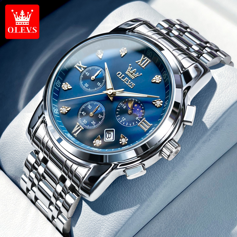 一件代发欧利时品牌手表批发多功能石英表跨境外贸热卖男士手表男