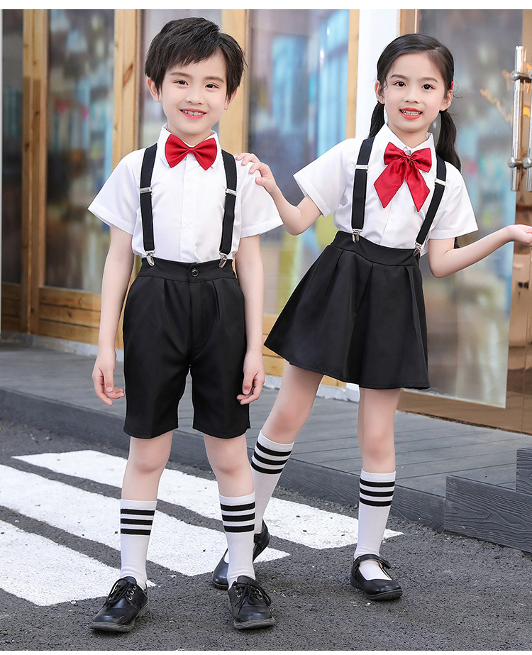 儿童合唱演出服诗朗诵礼服学院风小学生jk制服幼儿园毕业照班服夏