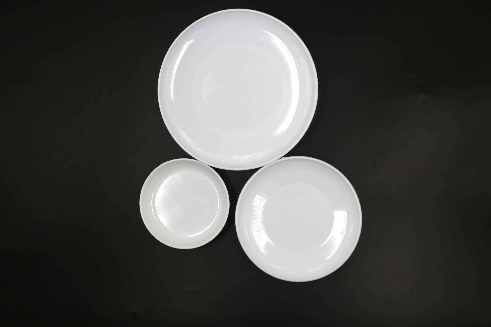 塑料材质调色盘圆形加厚美术书法基础用品墨盘大中小号白色颜料盘