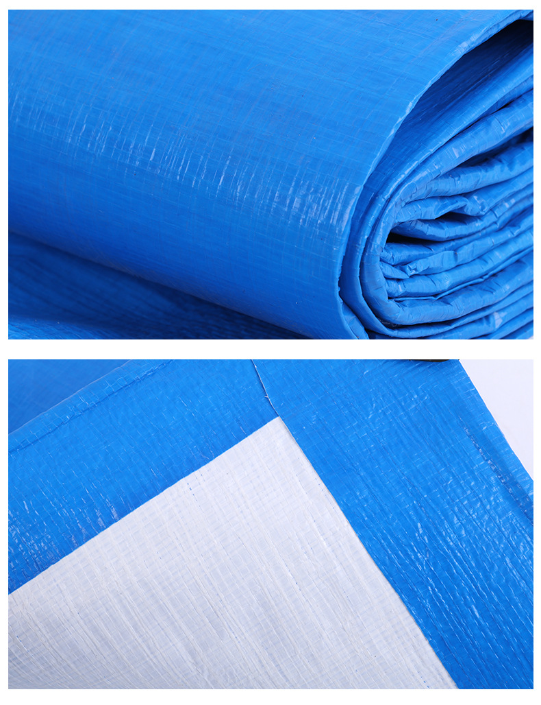 蓝白pe遮阳遮雨篷布户外货车货场防雨防尘布双色加厚篷布批发定制