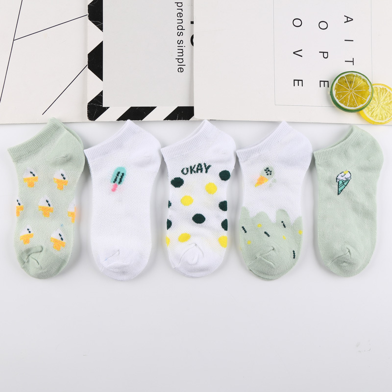 Socks for Women Spring and Autumn Thin Ankle Sock Spring and Summer Low Cut Cotton Socks Cute Female Socks Summer Ins Trendy Cotton Socks for Women