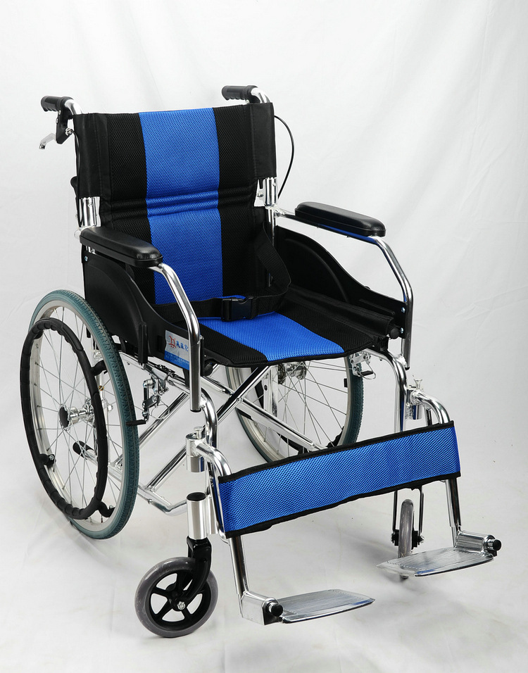 铝合金轮椅轻型折叠小家用超轻老年医院老人便携代步残疾人手推车