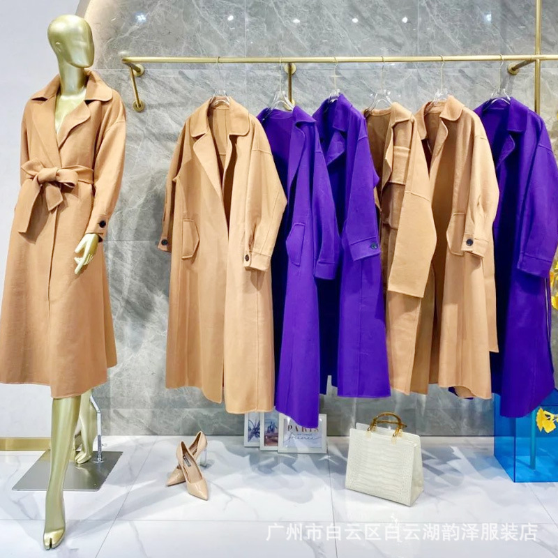 依薰设计师款专柜撤柜羊绒大衣品牌女装批发直播间实体店一手货源