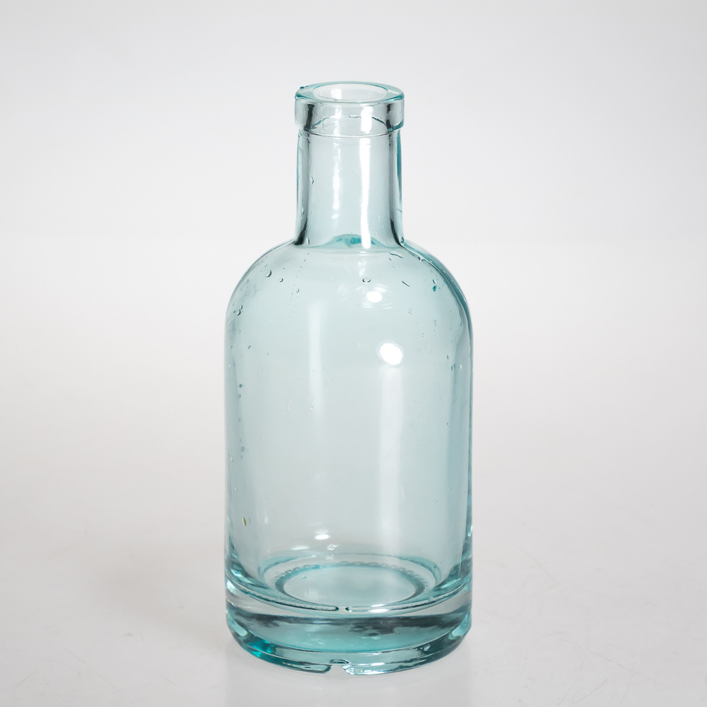 外贸陶瓷圆形磨砂香薰瓶汽车装饰摆件透明圆柱玻璃瓶香水玻璃瓶