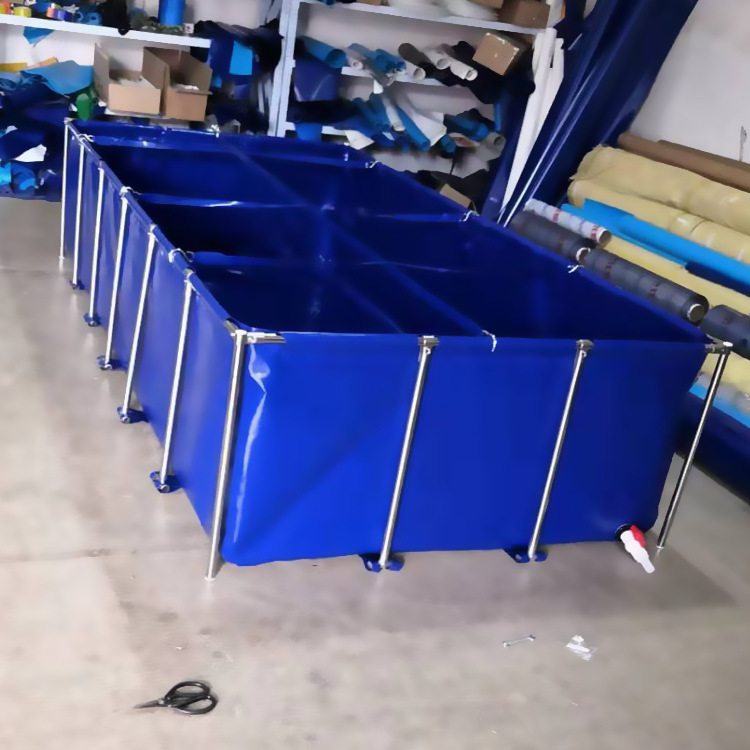 厂货直供帆布鱼池加厚带支架锦鲤养鱼缸防雨布院子水池养鱼池大型