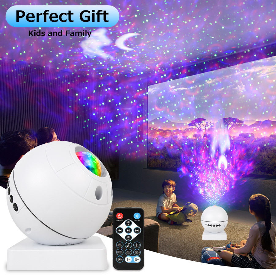 Starlight Starry Sky Moon Laser Projection Lamp Usb Bluetooth Music Star Disk Aurora Romantic Dream Ambience Light