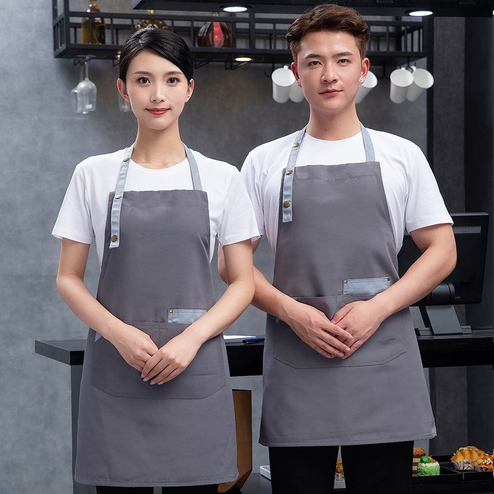 围裙定全身全棉防水批发家用做牛仔帆布图广告外贸批发服务员儿童