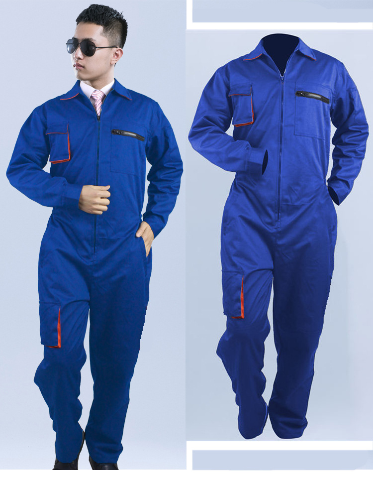 连体工作服 男女汽修工装连体服 4s店工服防尘防污长袖工厂劳保服
