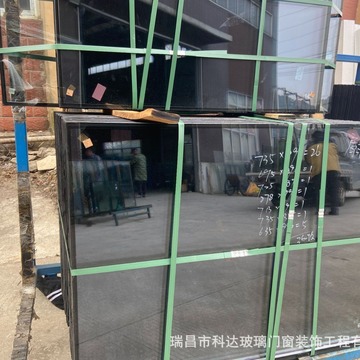 中空福特蓝蓝镀膜钢化lowe中空折弯玻璃色玻断桥铝5mm6mm8mm家装