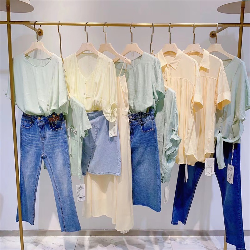 约布23夏装北京大码女装批发品牌折扣尾货库存清仓处理 鼎成麻业