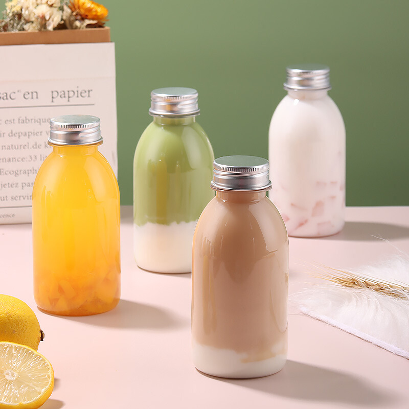 网红350ml奶茶瓶子杨枝甘露果汁饮料酸梅汤咖啡瓶pet食品级塑料瓶