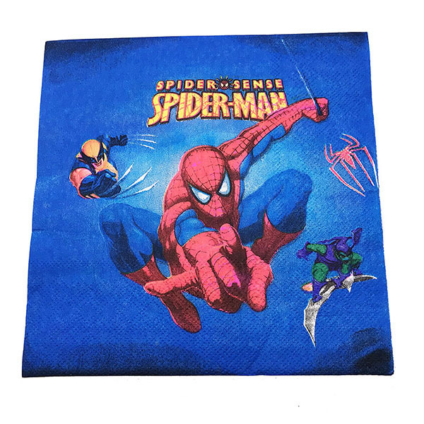 Foreign Trade Spider-Man Birthday Party Paper Pallet Paper Cup Spider-Man Party Tableware Set Disposable Birthday Supplies Factory