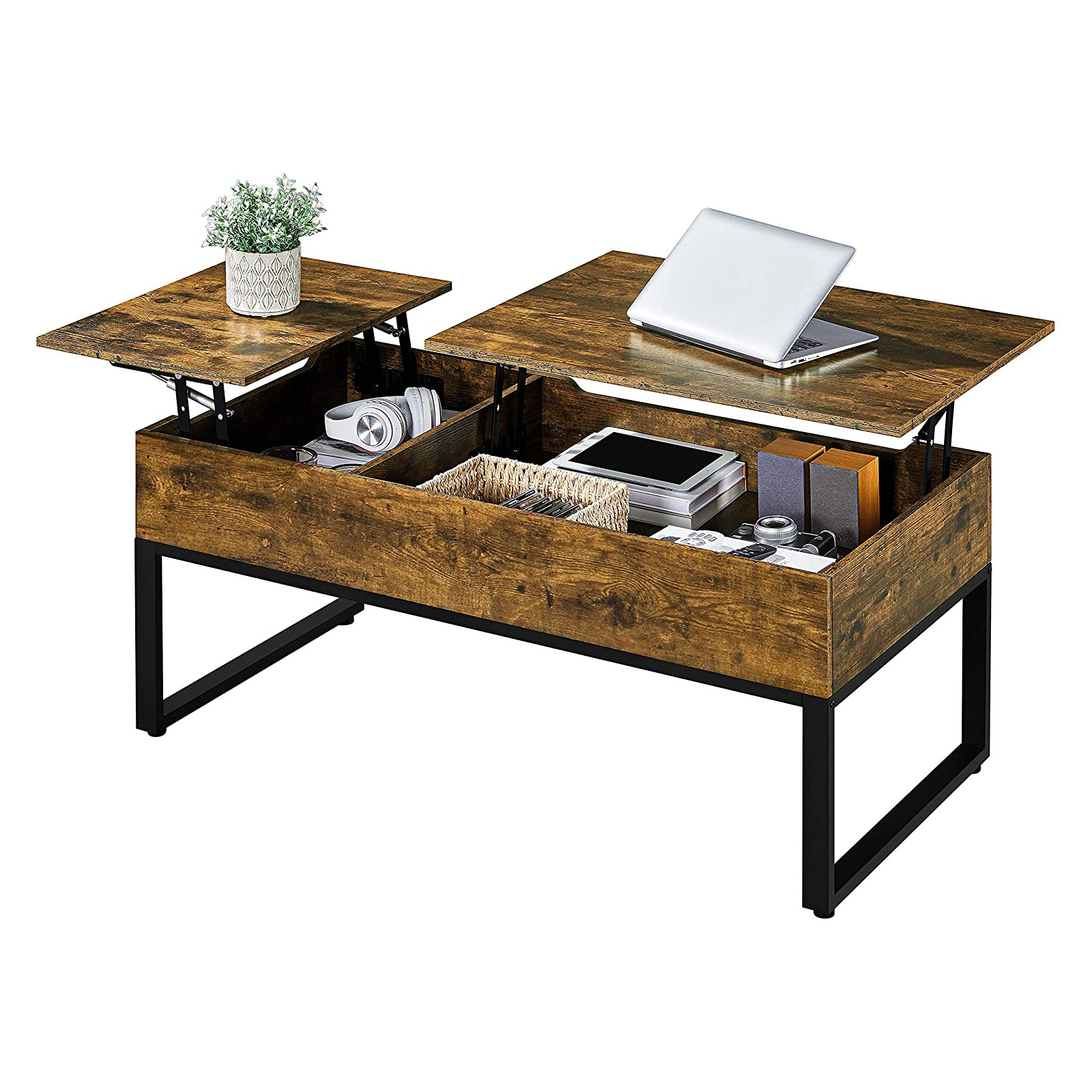 家居客厅分离式升降顶咖啡桌板式茶几简约组装跨境供货储藏收纳