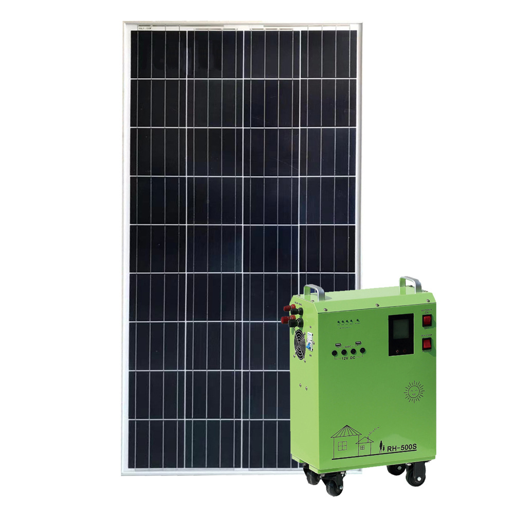 太阳能发电机纯正弦波300w逆控一体机供电系统家用220v交直流设备