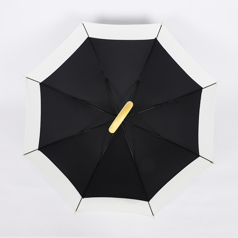Fresh Gifts for Men and Women Windproof Straight Umbrella Japanese and Korean Style Stitching Long Handle Umbrella Wooden Handle Umbrella Custom Logo Umbrella