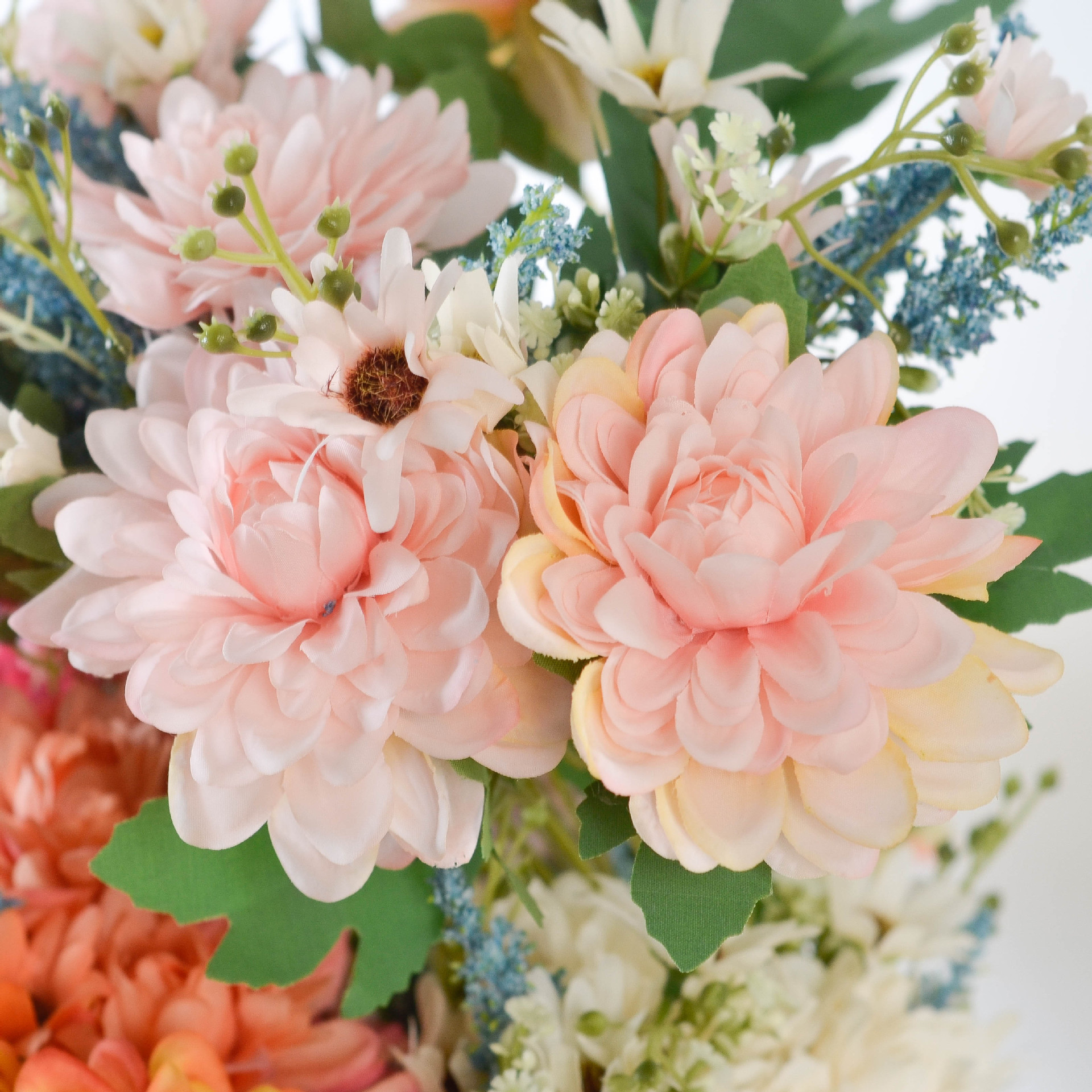 美式田园小清新人造花万寿小菊花家居花瓶花器插花装饰节日伴手礼