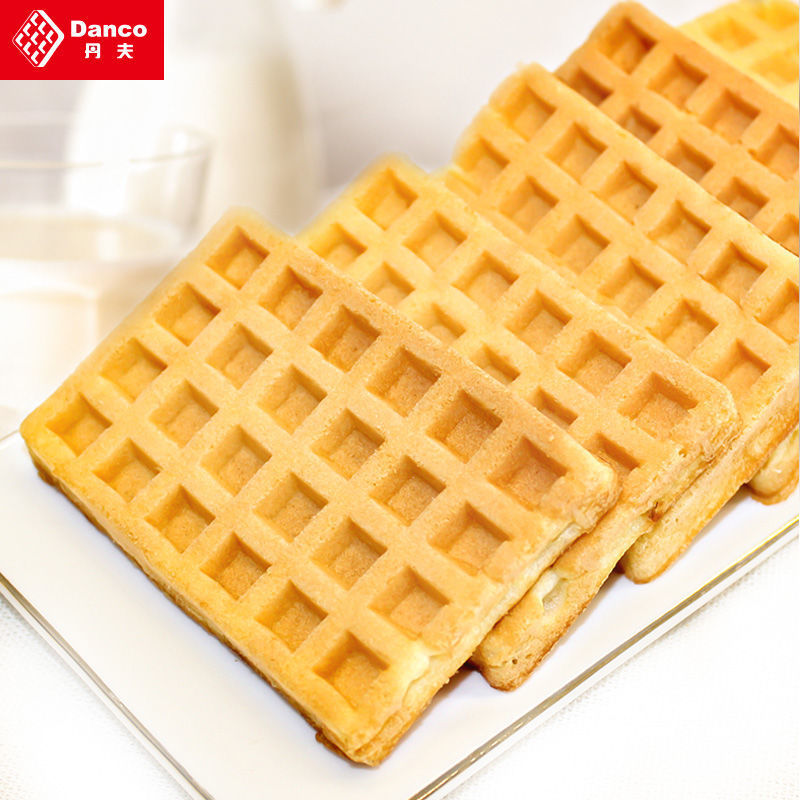 丹夫华夫饼500g原味西式糕点办公室零食点心蛋糕饼干早餐整箱面包