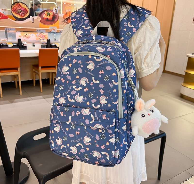 School Season 2022 New Backpack Middle School Student Elementary School Girl Lightweight and Large Capacity Fashion Printed Backpack