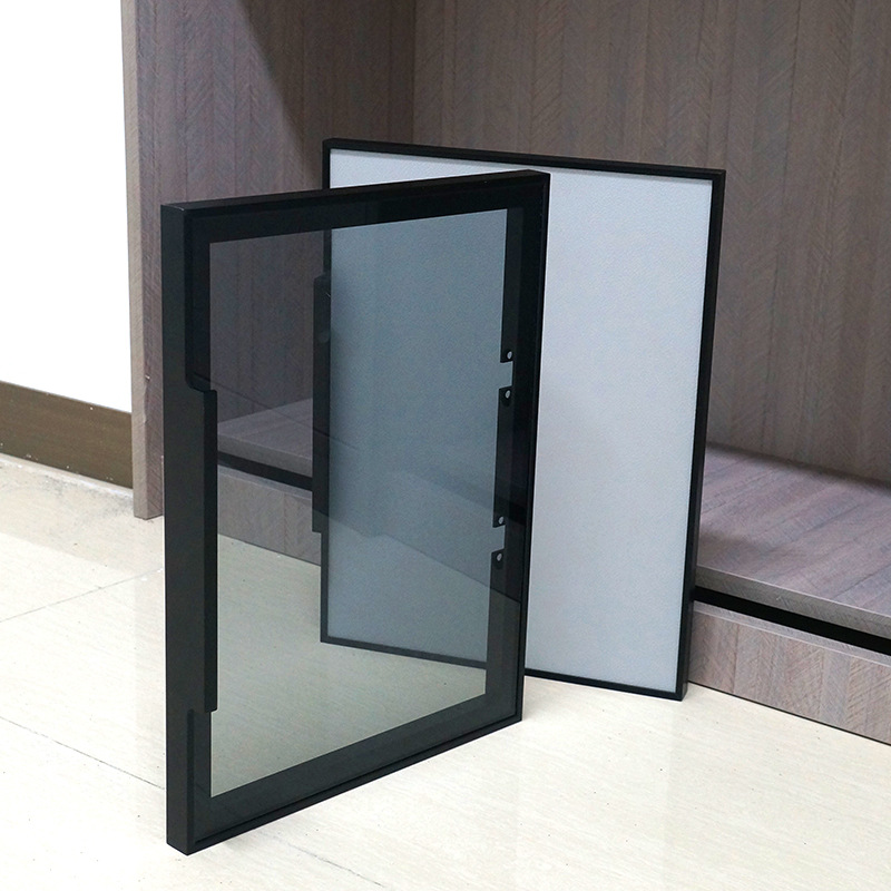 全铝衣柜门型材 极简20铝框玻璃门 铝合金家具酒柜玻璃门厂家直供