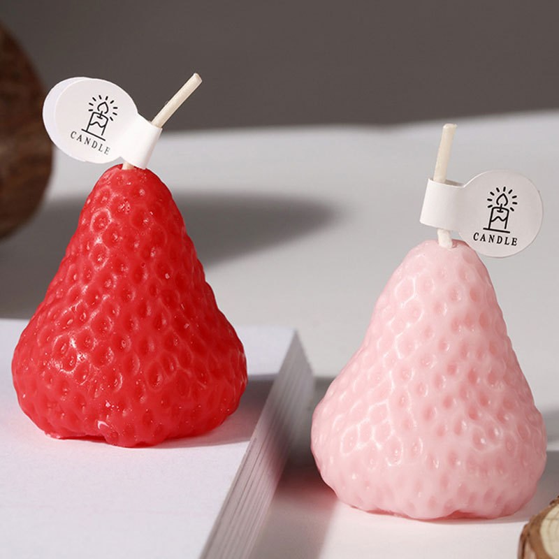 Strawberry Candle Emulational Fruit Aromatherapy Candle Mini Strawberry Shape Internet Famous Photo Taking Props Birthday Gift