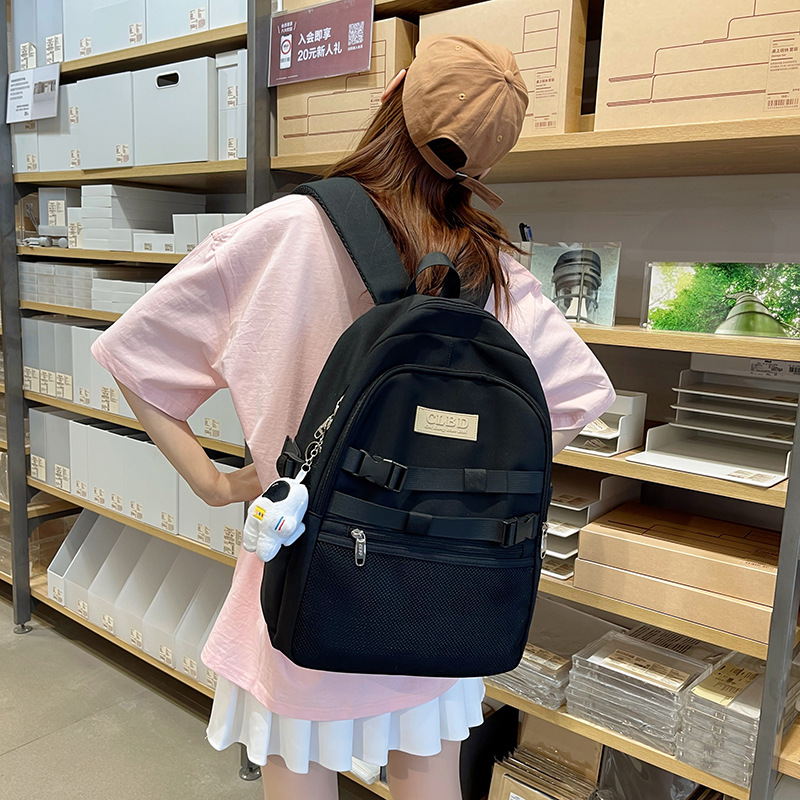 New Beautiful Girl Student Schoolbag Korean Ins Junior High School Student Backpack Simple and Lightweight College Students' Backpack