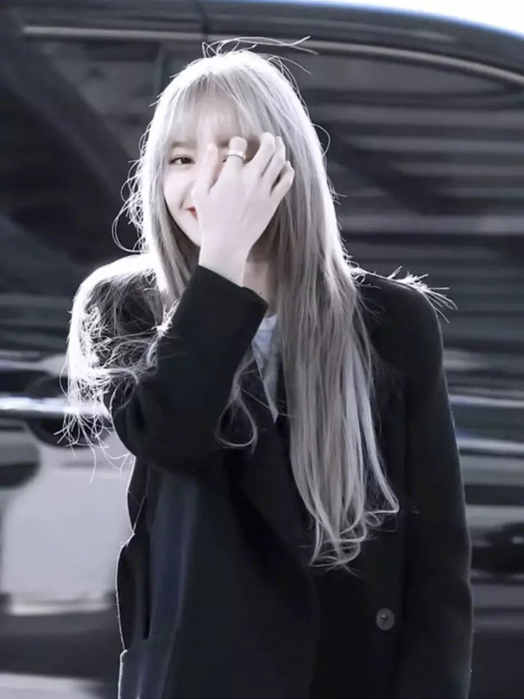 lisa同款假发女长直发自然逼真lolita网红修脸可爱长发