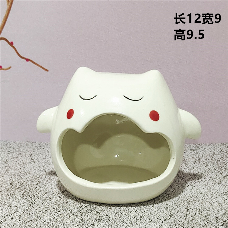 Creative Halloween Cute Ghost Candlestick Decoration Vessel Cross-Border Hot Sale High Temperature White Porcelain Aromatherapy Candle Smaller Container