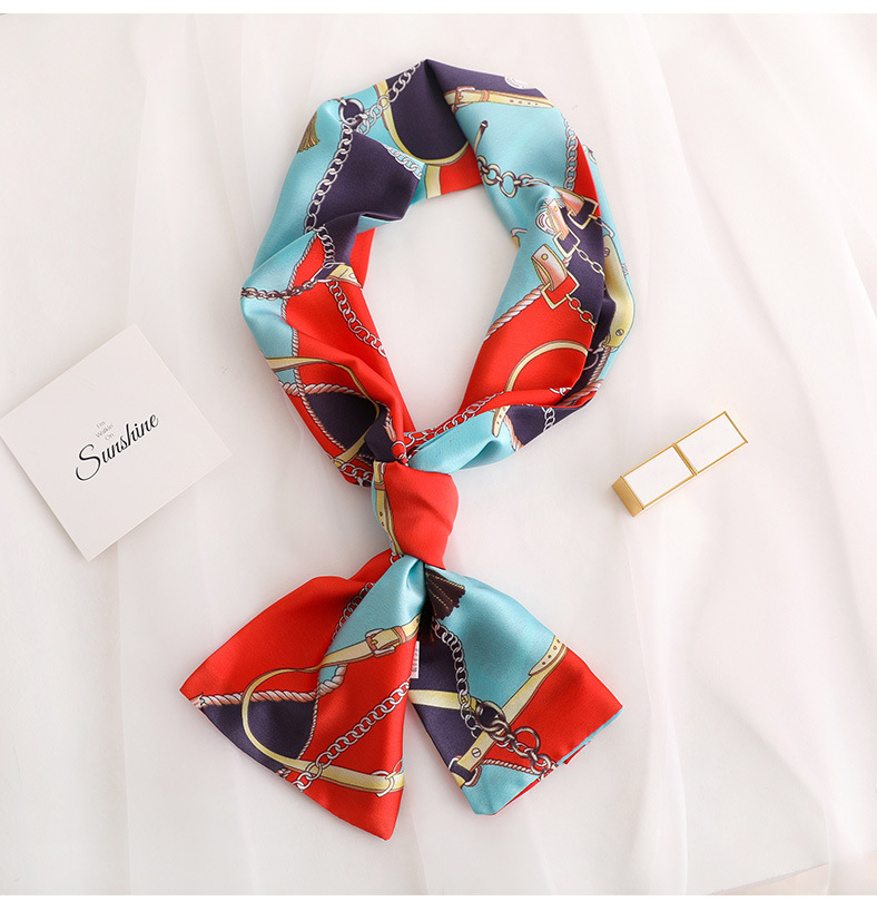 网红明星同款细窄长条小丝巾女韩版春秋百搭装饰领巾薄款夏季围巾