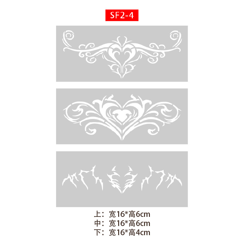 MAYMOE Hollow Template Thickened Inkjet Tattoo Album Butterfly Love Stretch Marks Covering Collarbone Back Waist Lower Abdomen Men and Women