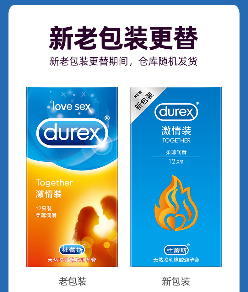 durex/杜蕾斯激情装 12只装润滑安全套避孕套成人酒店性用品批发