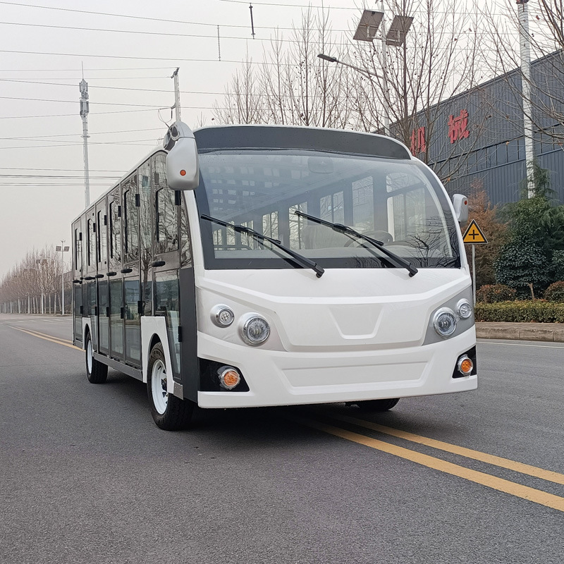 景区游乐场旅游23座封闭燃油观光车公园动物园游玩内燃四轮游览车