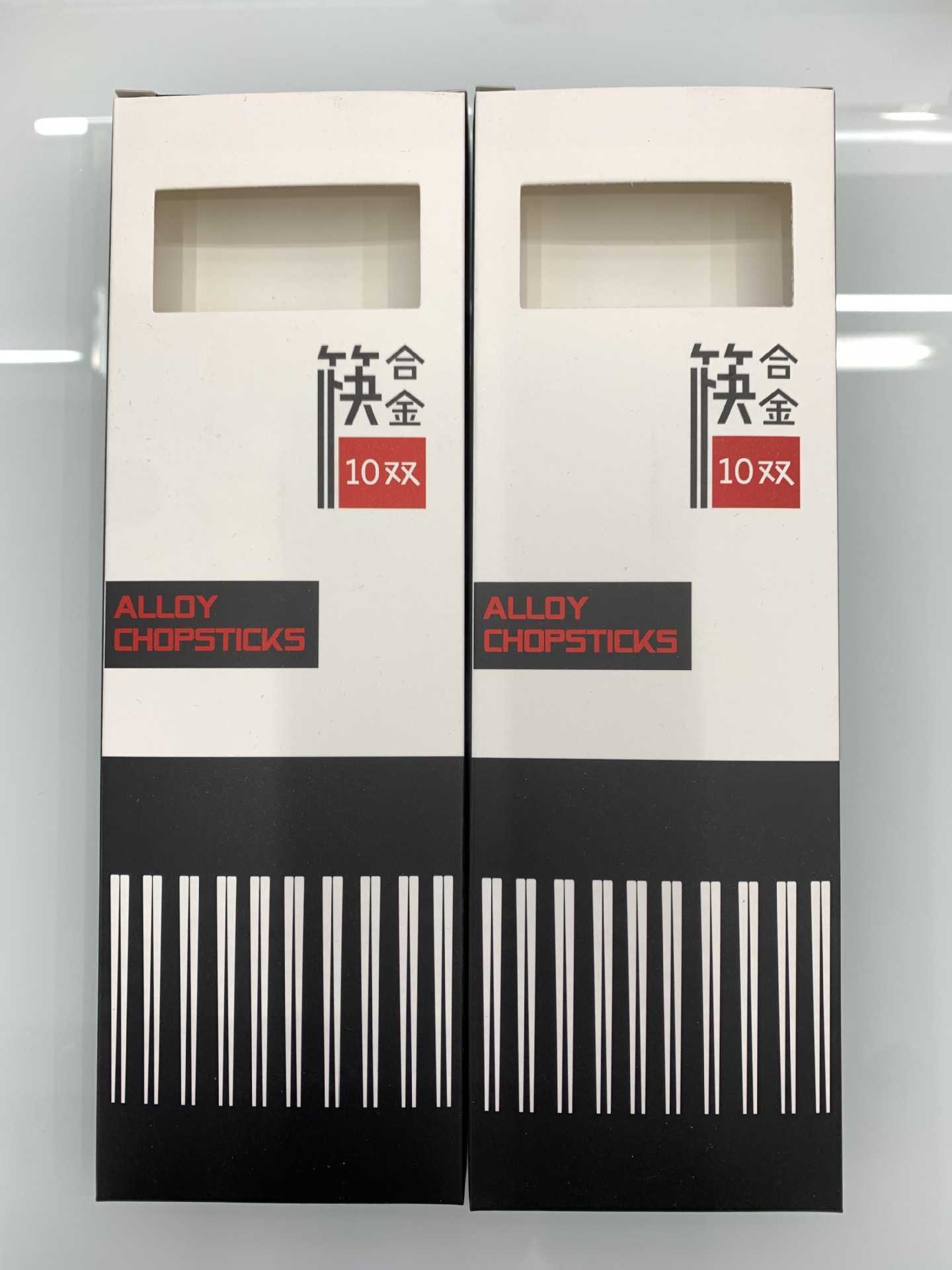 Chopsticks Packing Box Alloy Chopsticks Packaging White Card Box Can Be Printed Spot Sale Kitchenware Packaging