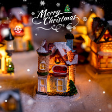 雪屋小房子发光桌面摆件家居道具饰品场景布置圣诞节微缩景观发光