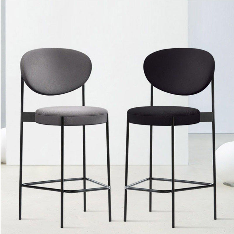 北欧现代75高吧椅轻奢吧台椅子65高脚凳家用吧台凳铁艺简约酒吧椅