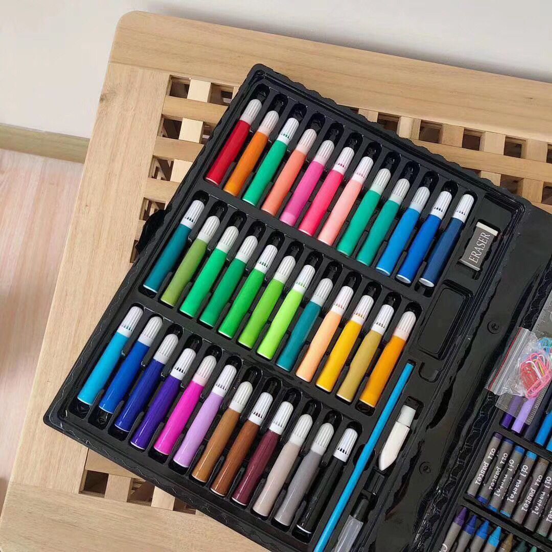 儿童彩笔套装大套150件儿童画笔套盒水彩笔150支画画全套大盒厂家