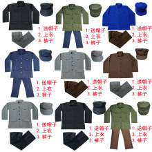 中山装农民工老款怀旧服装70年代话剧小品演出服男