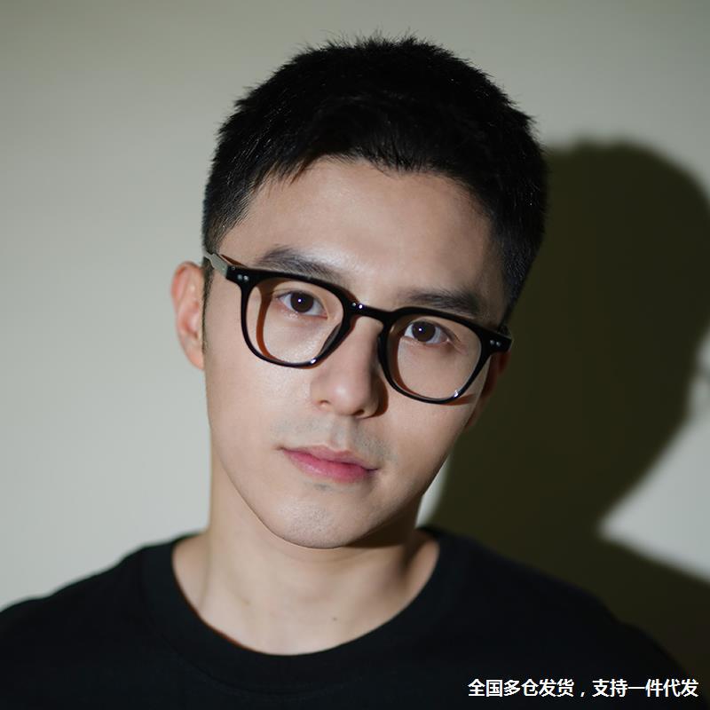 黑色小框近视眼镜男可配度数蓝光装饰眼镜框镜架平光韩潮轻痞帅
