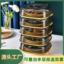 多层家用保温菜罩神器 冰箱收纳盒 餐桌防尘防虫透明饭菜罩食物罩