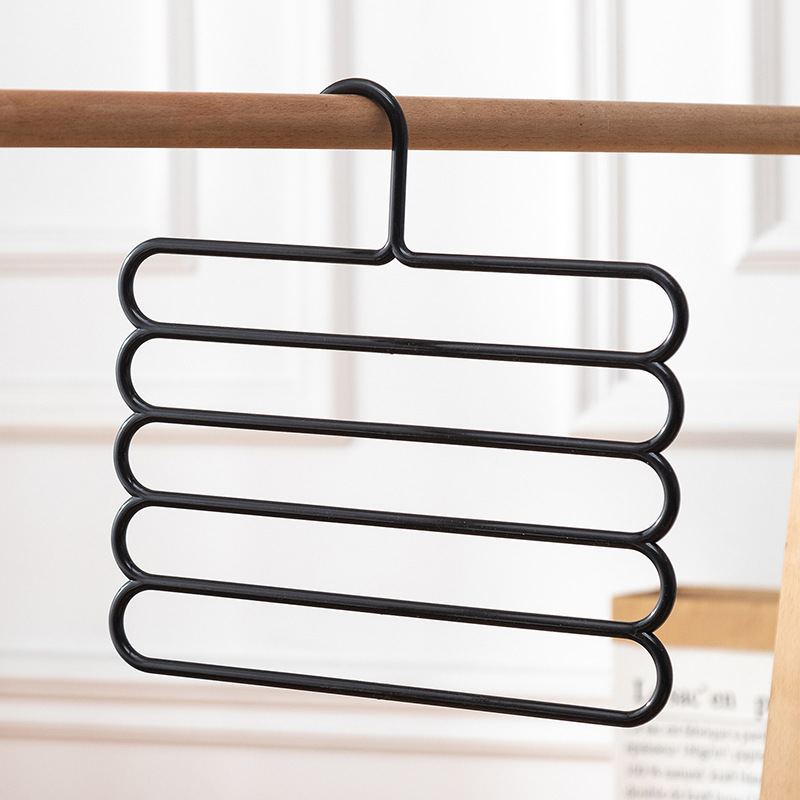 Multi-Layer Pants Rack Pants Hanger Magic Pants Rack Household Multi-Functional S-Type Trousers Hanger Shelf Wardrobe Storage Fantastic