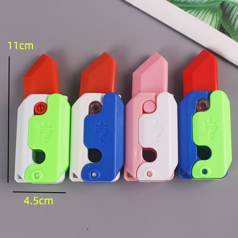 Luminous Radish Knife Gravity 3D Creative Knife Oversized Butterfly Knife Toy Decompression Radish Knife Gravity Comb