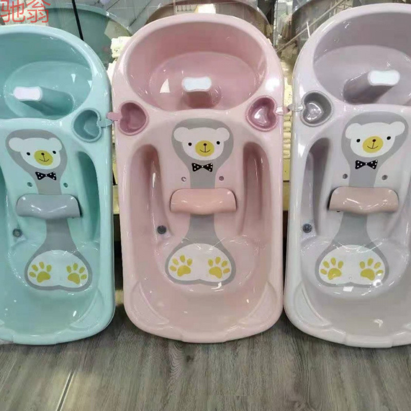 婴幼宝宝洗澡盆洗头沐浴桶初新生儿童小孩塑料家用大号可坐躺浴盆
